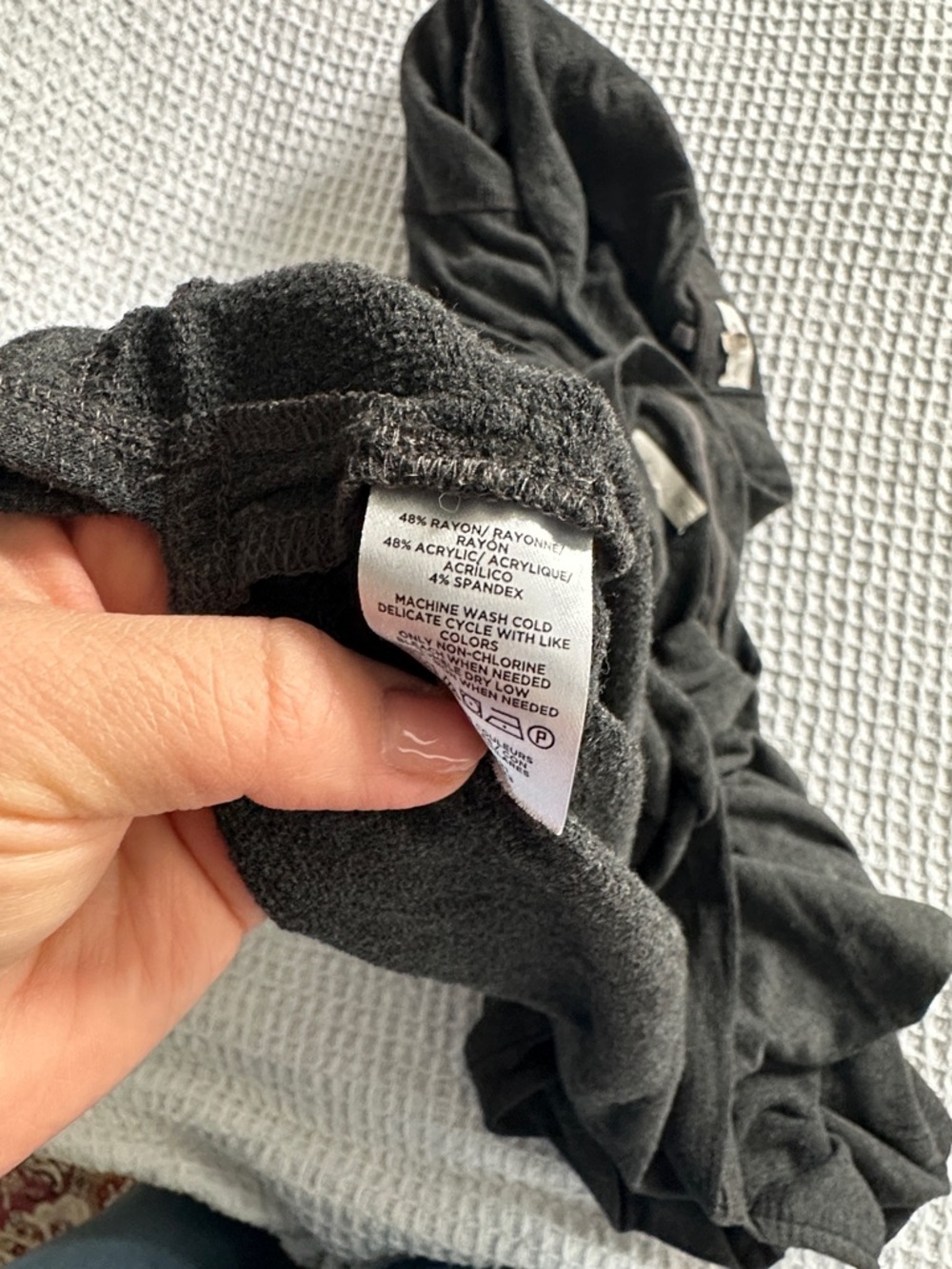 Lou & Grey Lounge Set Medium Charcoal Soft Knit Top Joggers Cozy Matching Set - Picture 10 of 10